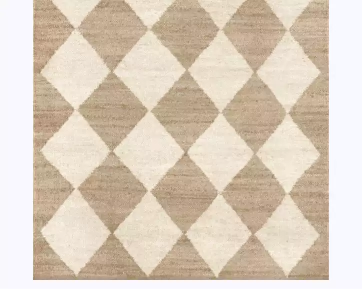 Checkerboard Jute Rug